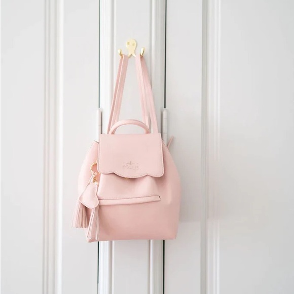 New with Tags Hollis Blush Mini Backpack Purse Bag Pink w/ Dusti Heart Keychain - Picture 4 of 7